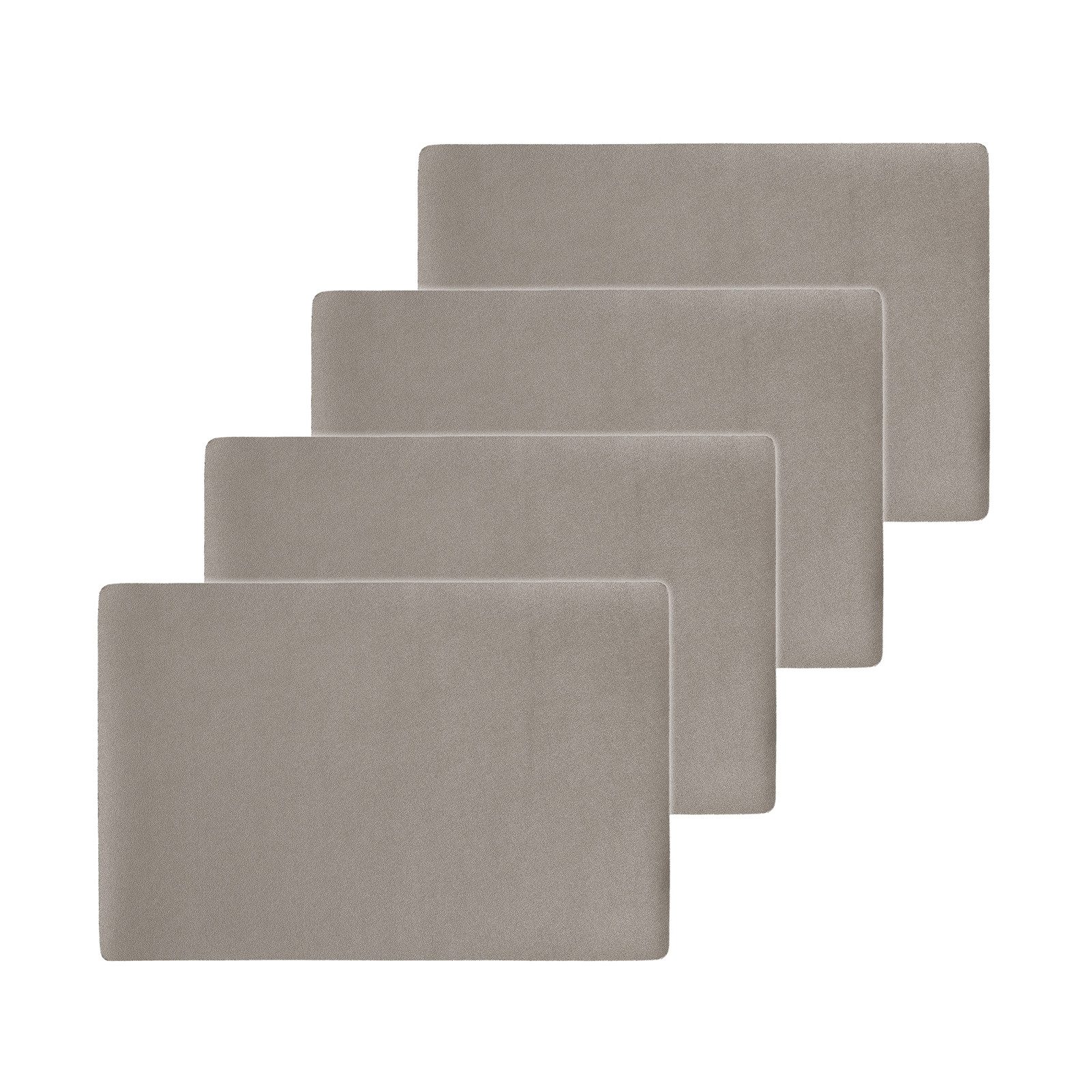 Neuetischkultur Platzset Platzset Kunstleder 4-teilig rechteckig, (Set, 4-St., 4 Platzsets), Platzmatte Platzdeckchen Tischset