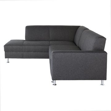 Max Winzer® Ecksofa Cicero Ecksofa links Schlaffunktion Flachgewebe graphit Schlafsofa, 1 Stück, Liegefläche ca. 198 x 130 cm