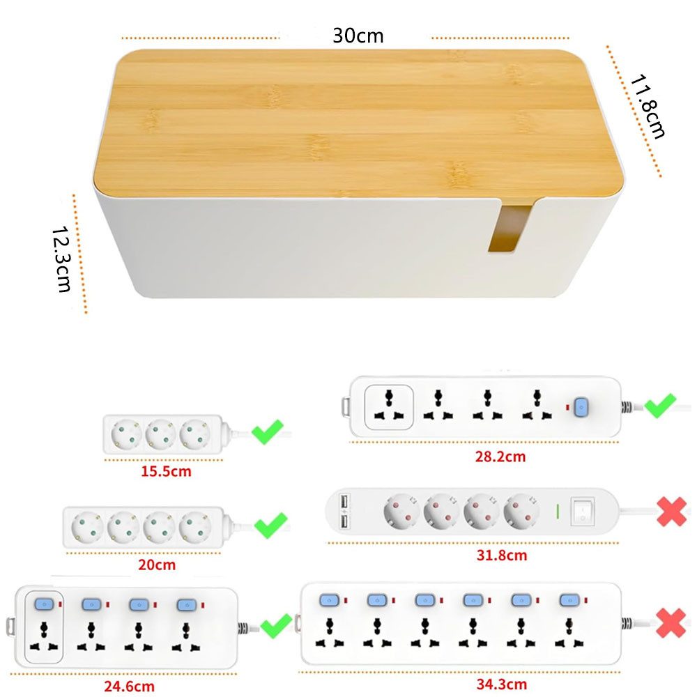 TUWENA Kabelkanal Kabelmanagementbox,Kabelorganizer zum Verstecken von Kabeln&Steckdosen