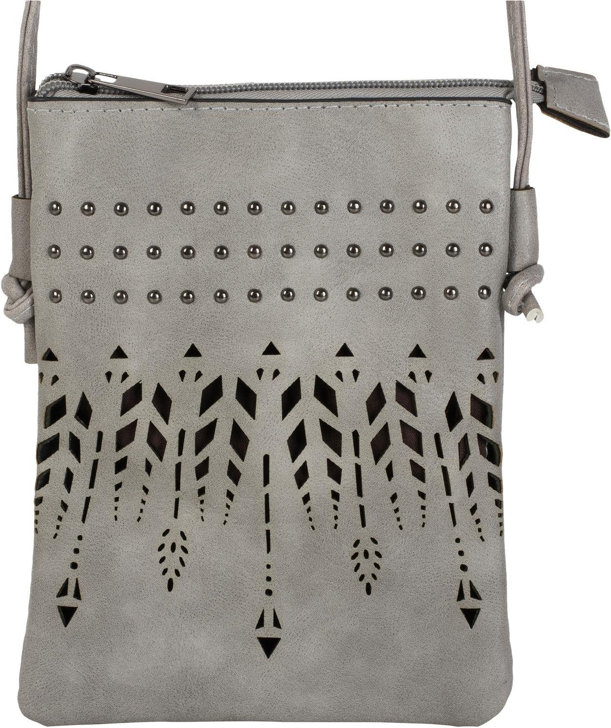 styleBREAKER Mini Bag Mini Umhängetasche Ethno Cutout und Nieten (1-tlg)