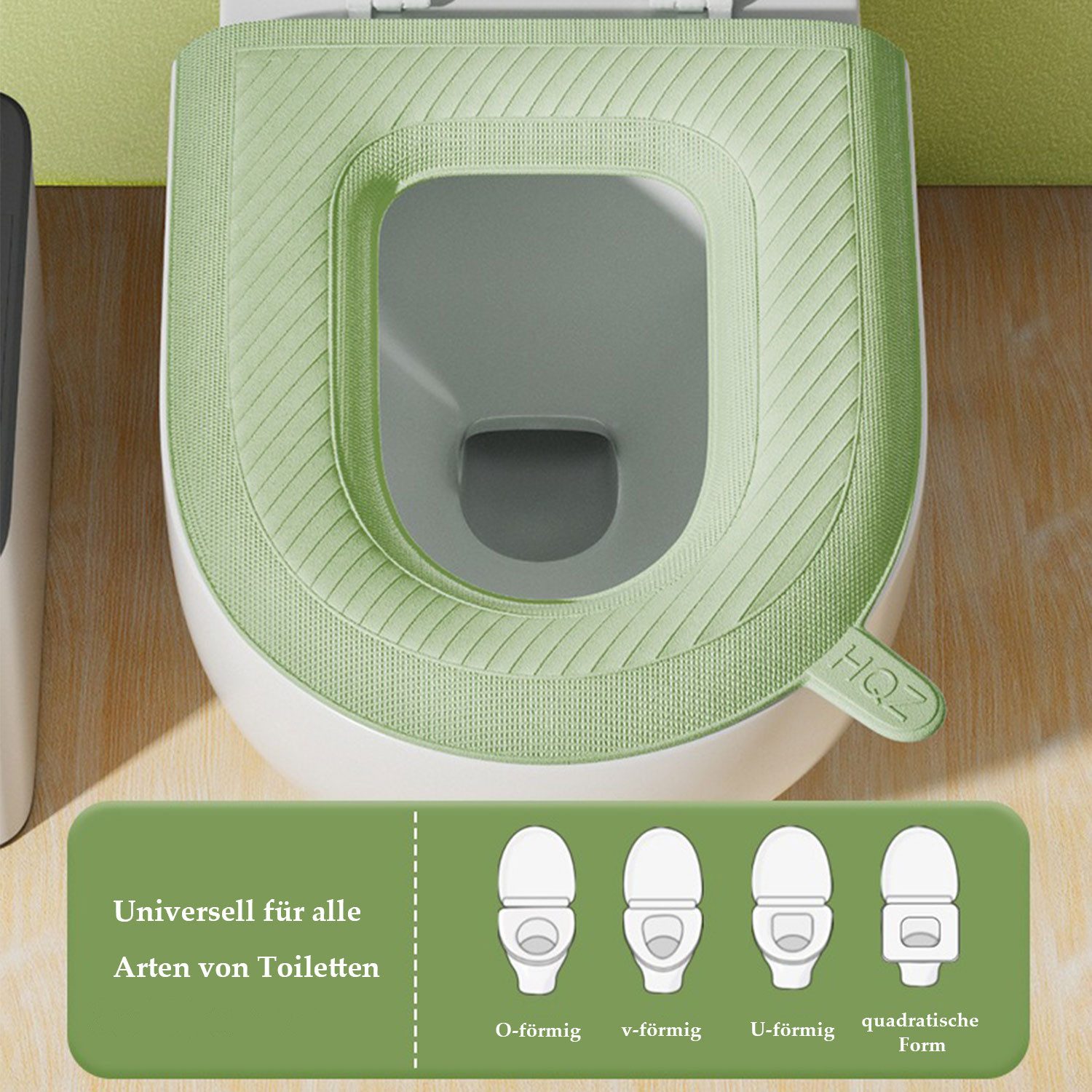 Refttenw Soft-Toilettensitzerhöhung WC-Deckelbezug Wasserdicht Toilettensit günstig online kaufen