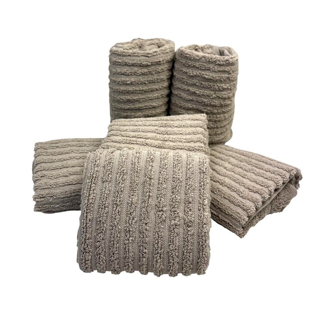 VINNEMEIER GmbH Textil- und Schuhimport Handtuch Set 2 x Gästehandtuch mit 4 x Seiflappen, (Spar-Set), atmungsaktiv