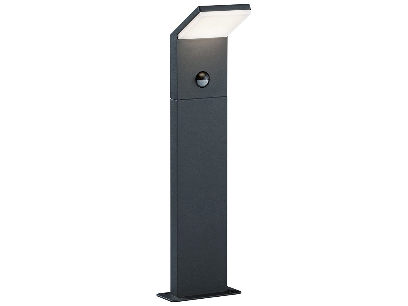 TRIO Leuchten LED Pollerleuchte, Bewegungsmelder, LED fest integriert, Warmweiß, Außen Garten-Wegbeleuchtung mit Strom aus Aluminium, Höhe 50cm