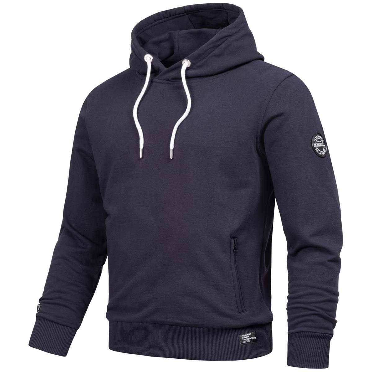 Alessandro Salvarini mit bequemer navy Hoodie Passform ASLino