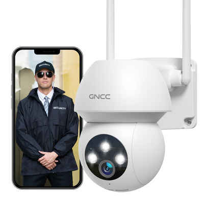 GNCC Außenbereich WLAN Überwachungskamera (Außenbereich, 2K, Farb-Nachtsicht, Porträterkennung, Bewegungsverfolgung)