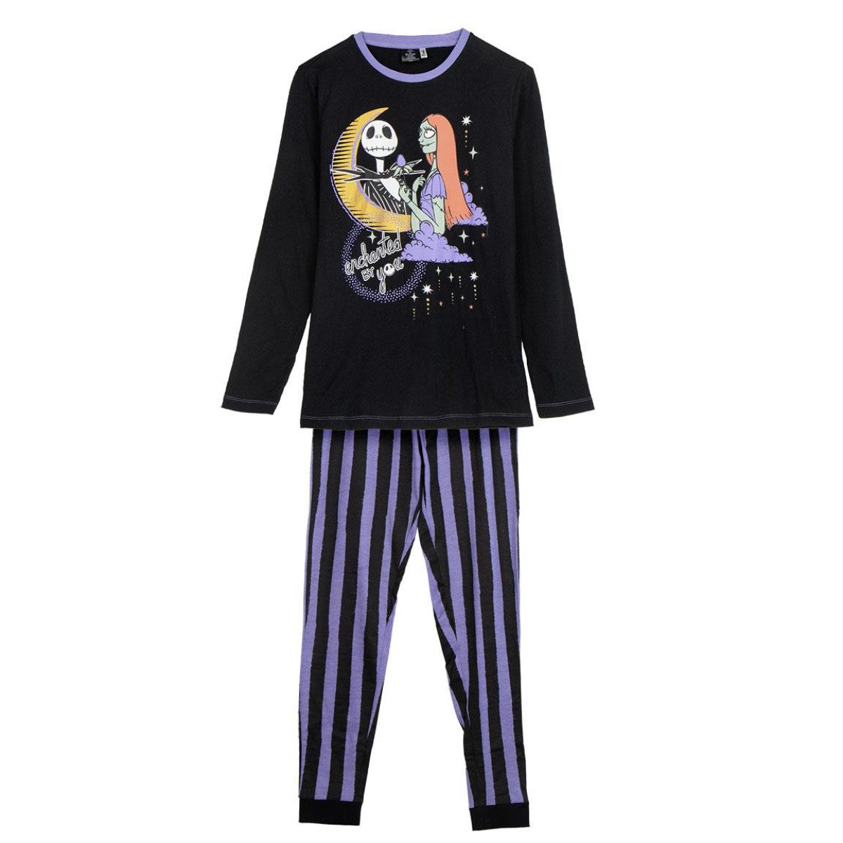 Cerda Pyjama Nightmare Before Christmas Herren Baumwolle Schlafanzug lang