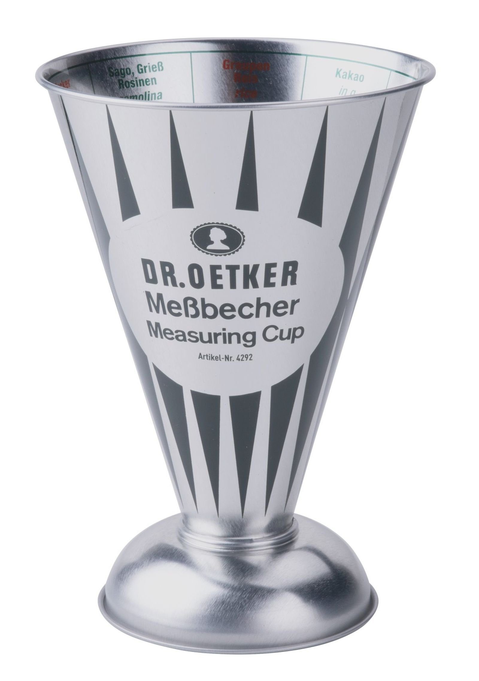 Dr. Oetker Messbecher Dr. - Oetker Liter Metall Messbecher 0,5 Retro Nostalgie (4292)