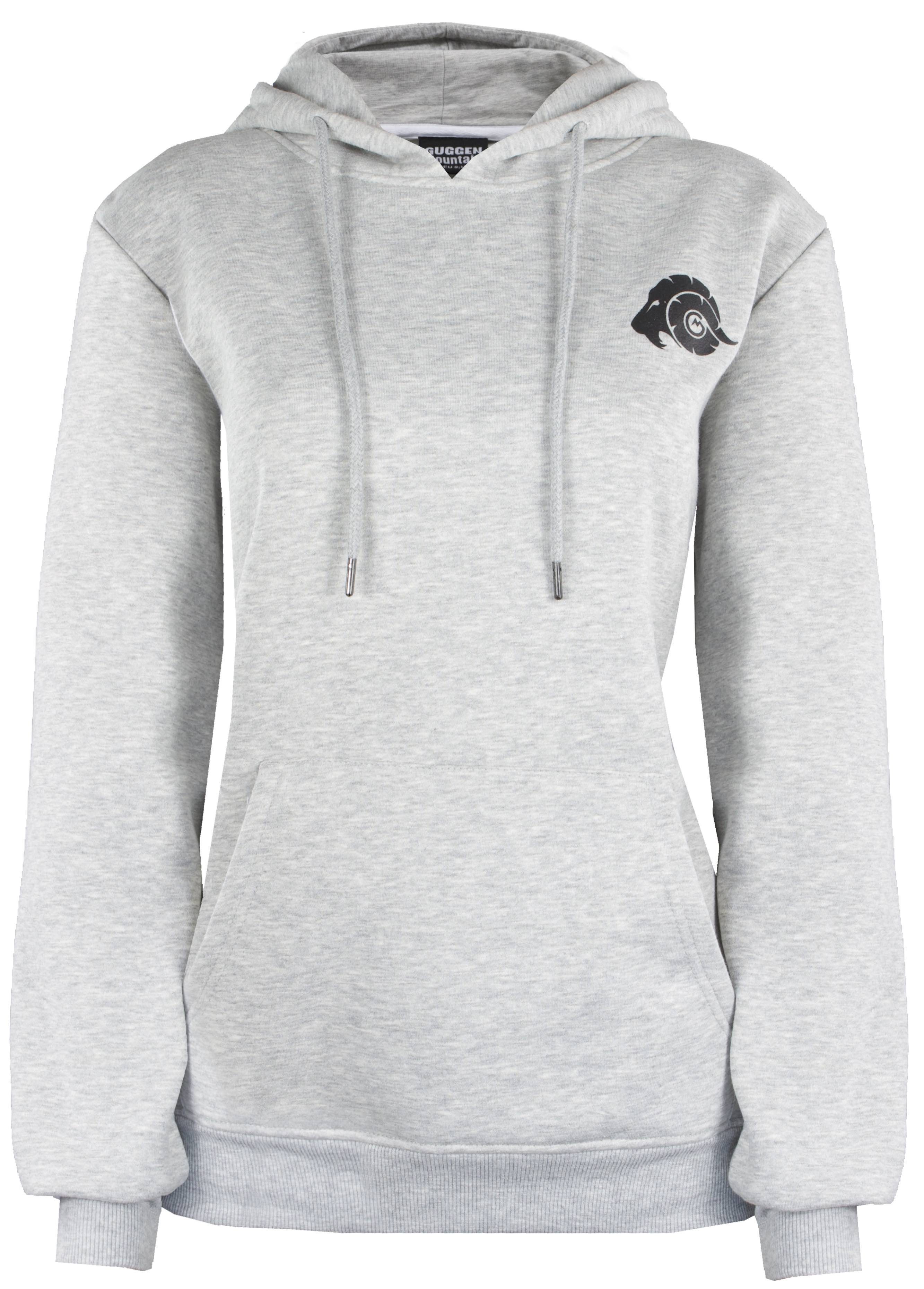 Damen Damenhoodie 08 Hellgrau Hoodie Kapuzenpullover Pullover Frauen Damen Frauen GUGGEN Hoodie Mountain 08 Kapuzenpullover Hoodie Pullover