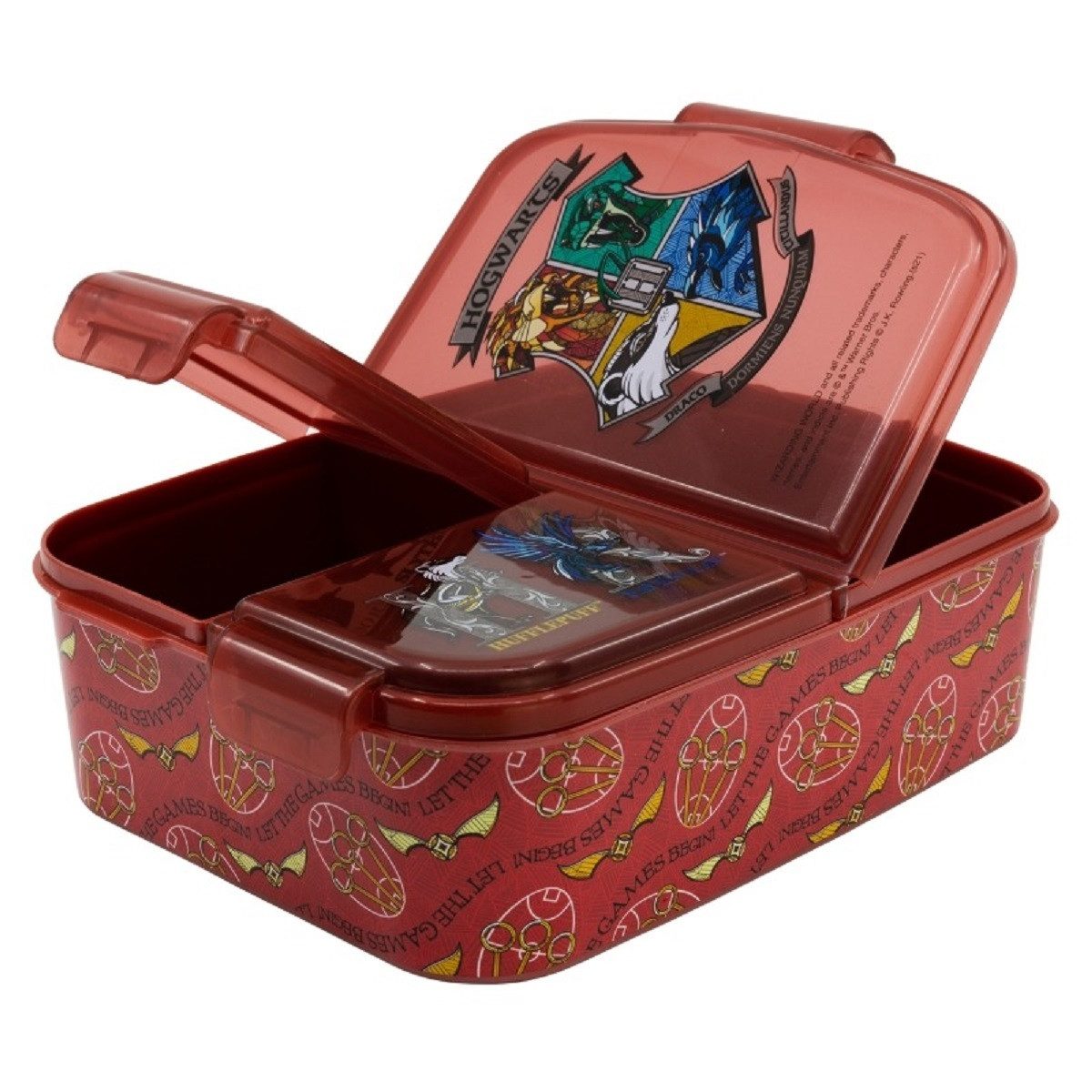 Stor Lunchbox Harry Potter Kinder Brotdose – Lunchbox mit 3 Fächern & tollem Design, (Einteilig), Brotzeitdose