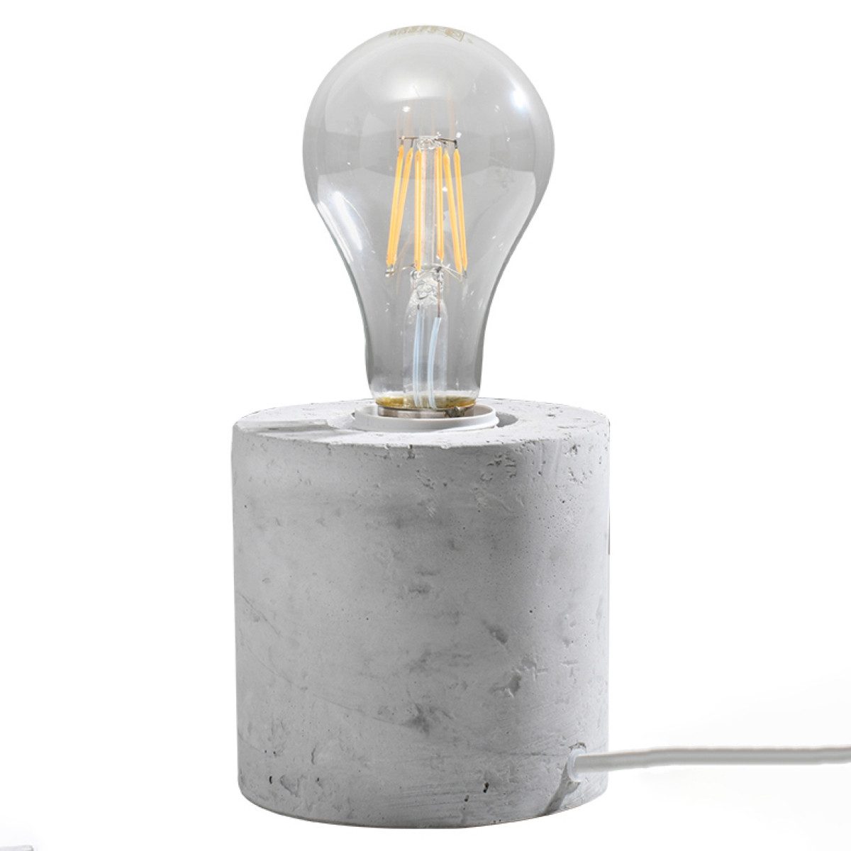 SOLLUX lighting Schreibtischlampe Tischleuchte Salgado Beton, Nicht enthalten