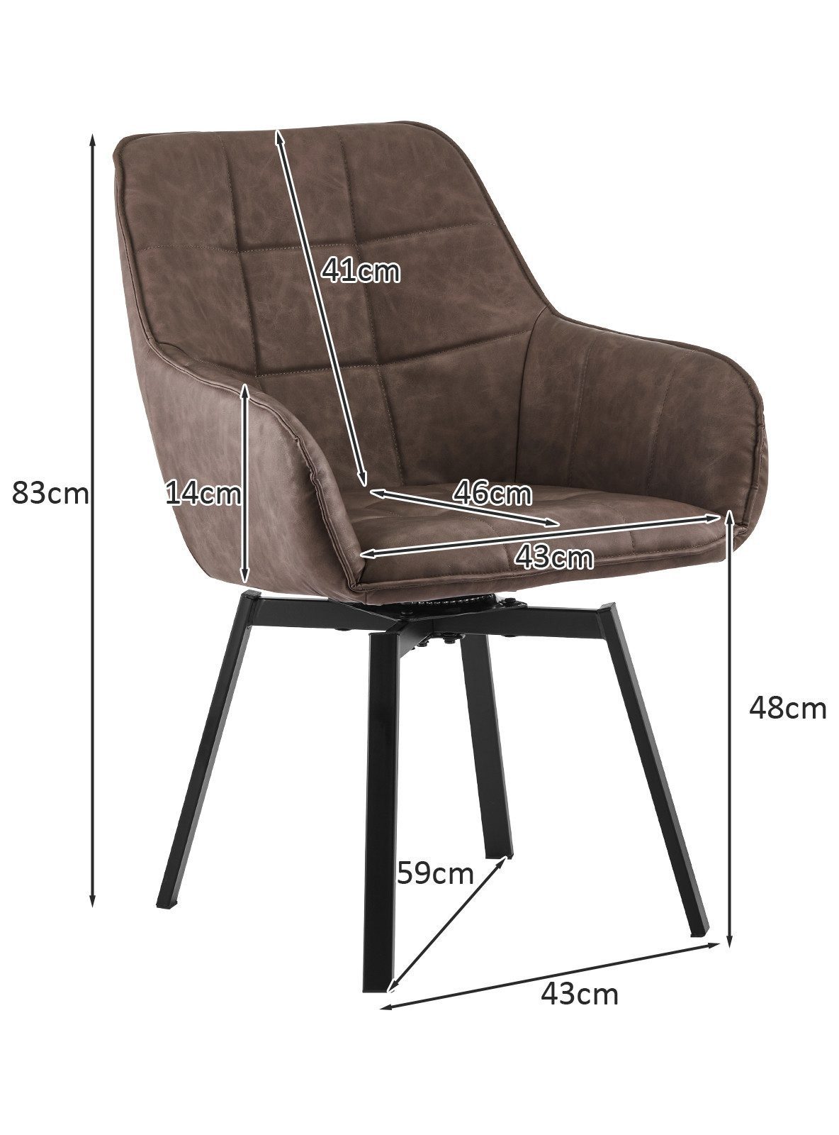 Ofcasa Esszimmerstuhl Kunstlderstuhl (2er Set), Gepolsterter günstig online kaufen