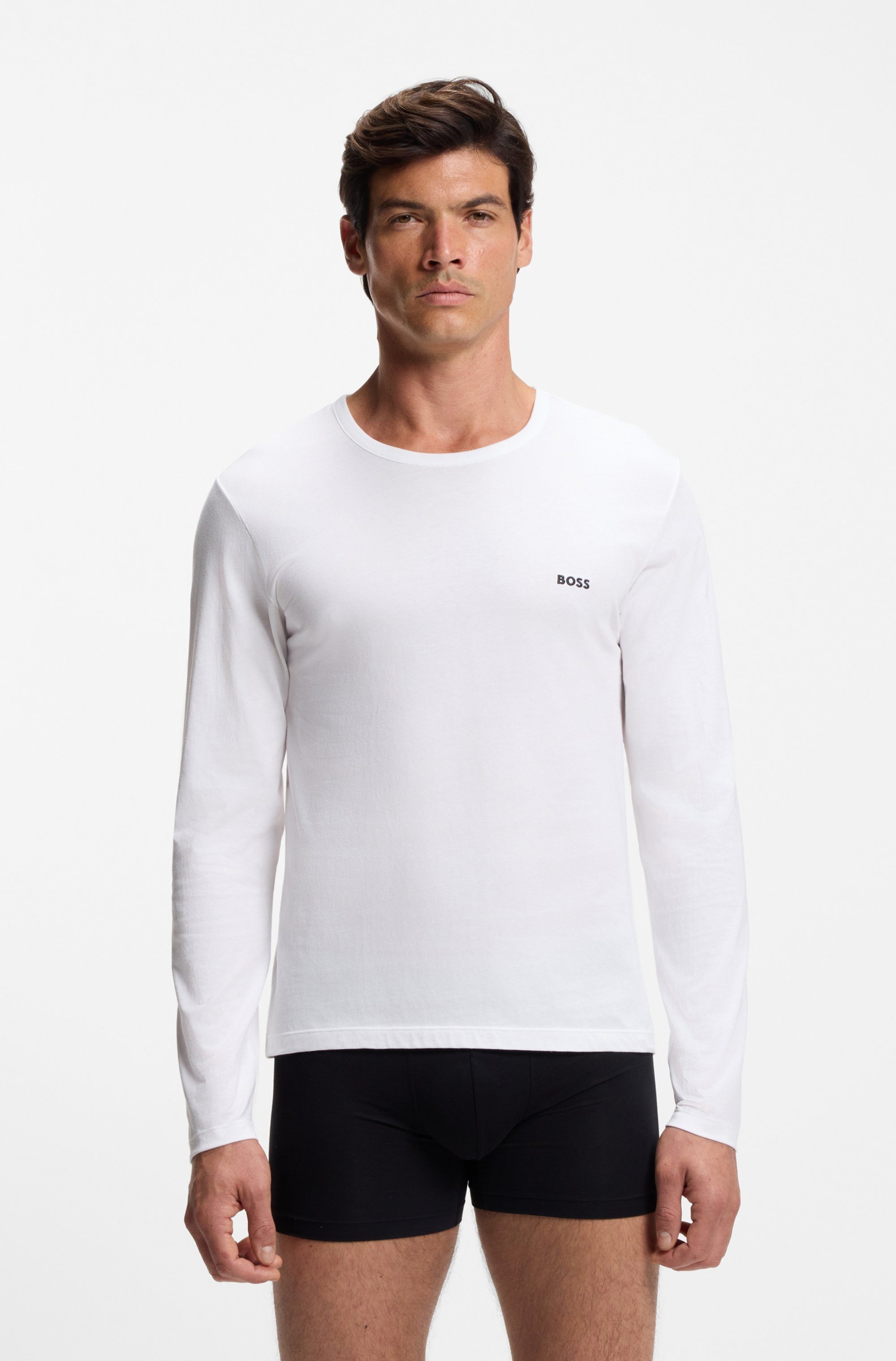 BOSS Langarmshirt longsleeve-Shirt R-Neck Classic COTTON 3pcs/pack (3-tlg) günstig online kaufen