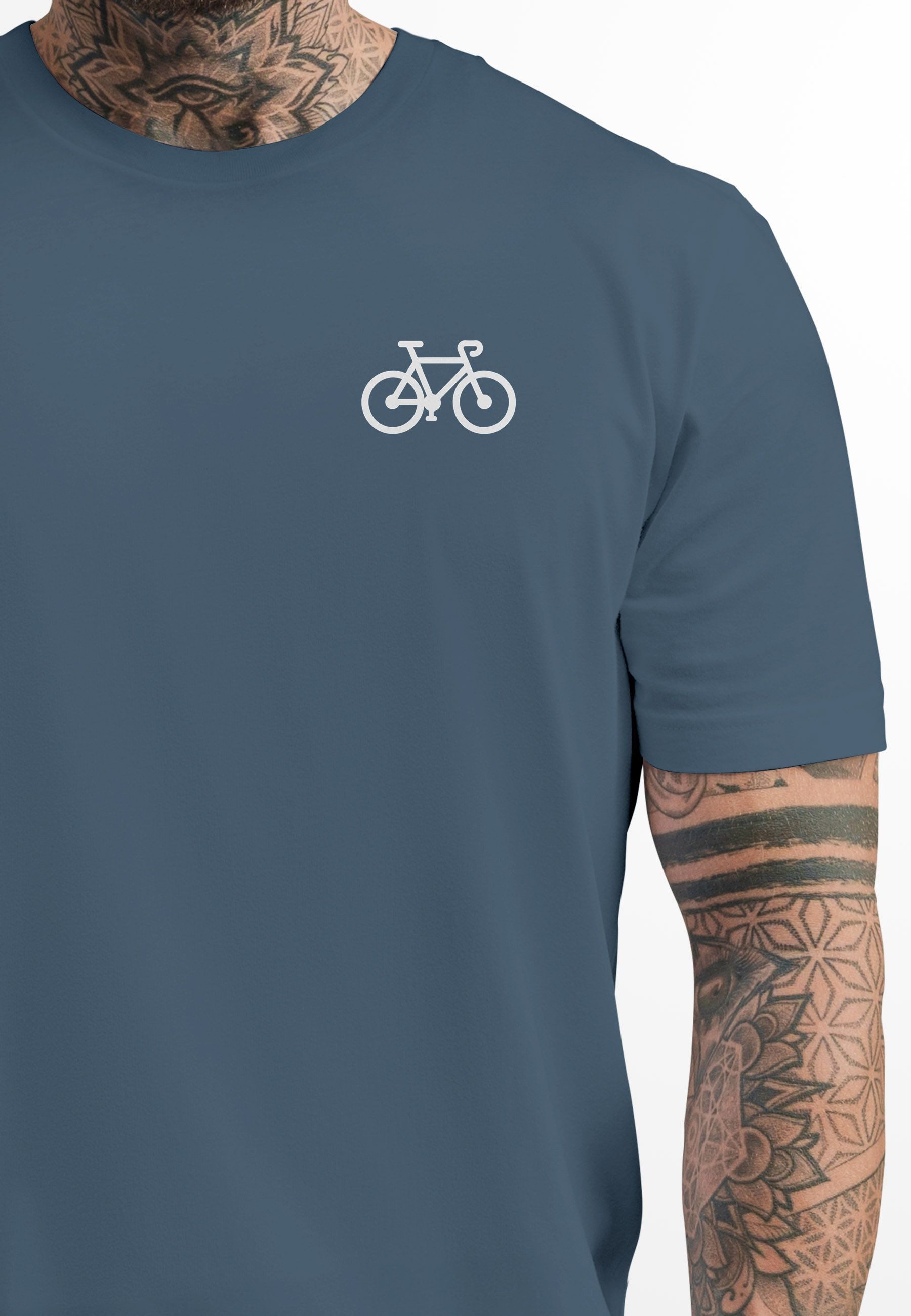 Neverless Print-Shirt Herren T-Shirt Fahrrad Bike Printshirt Logo Aufdruck günstig online kaufen