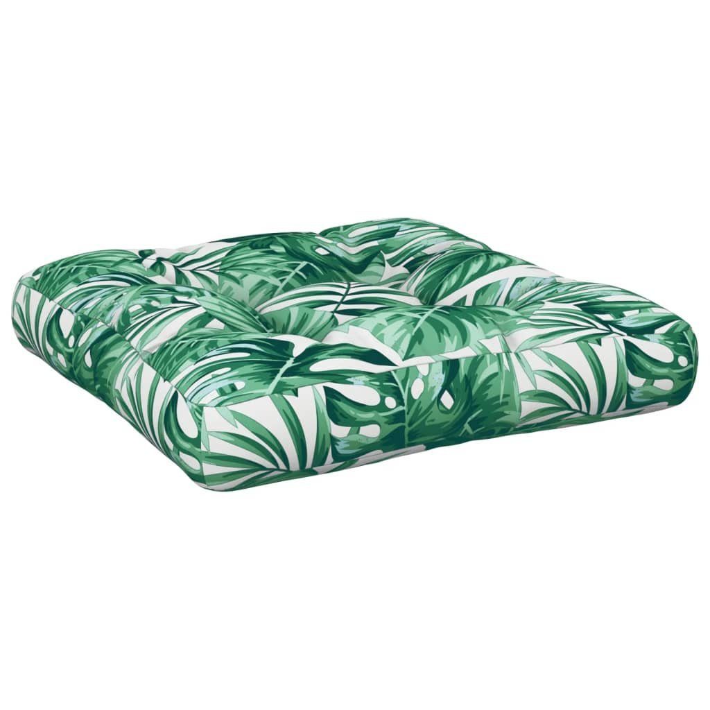 vidaXL Sitzauflage Palettenkissen Blattmuster 58x58x10 cm günstig online kaufen