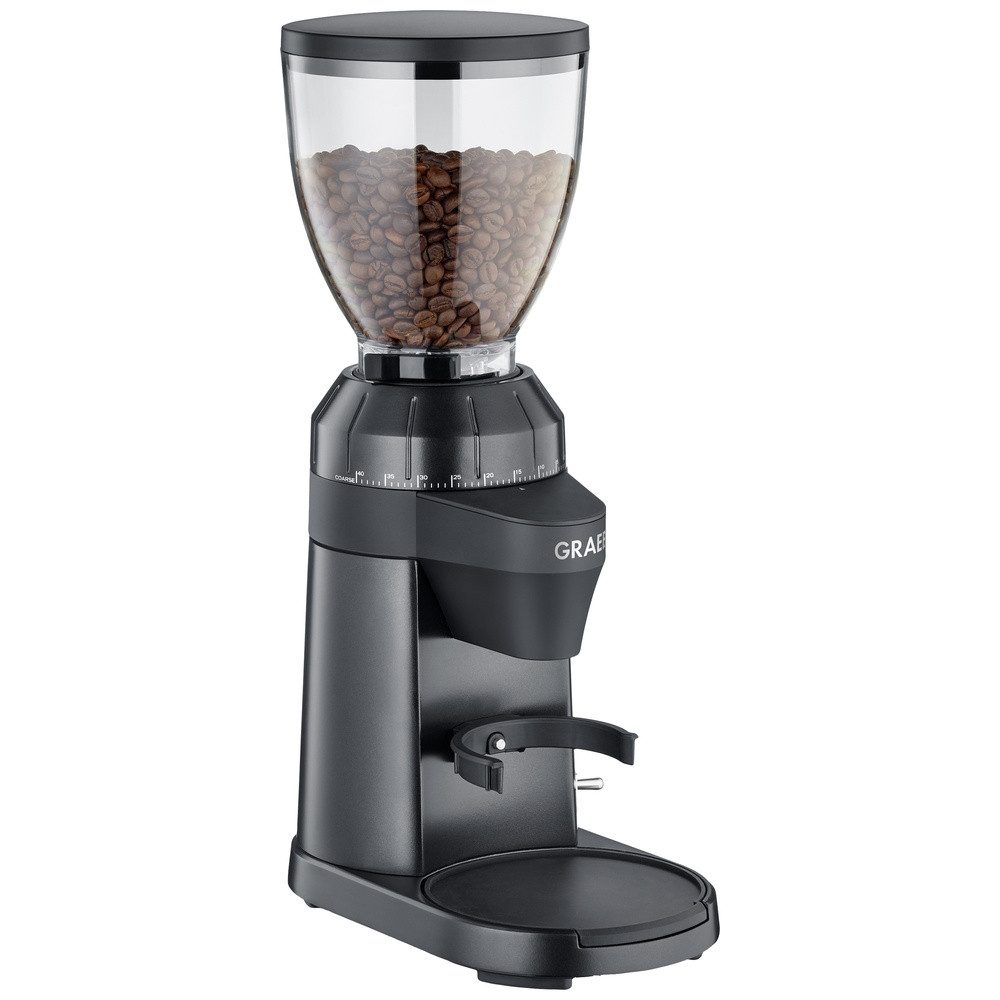 Graef Kaffeemühle Graef CM8002EU Kaffeemühle Schwarz (matt) Stahl-Kegelmahlwerk, 128.00 W