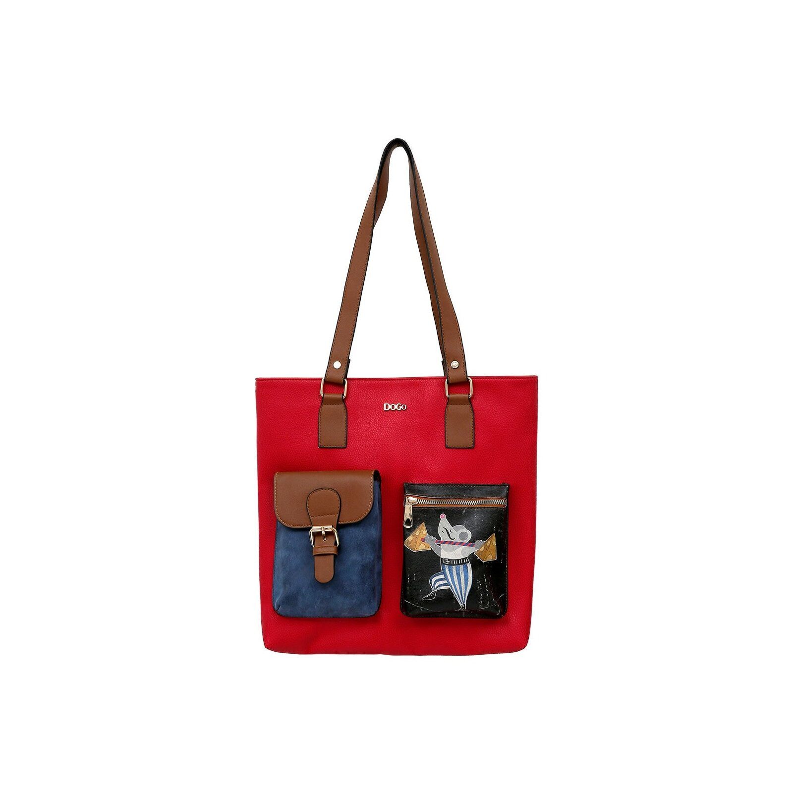 Umhängetasche Multi Pocket Bag Shopper-Tasche Cat And Mouse Damen
