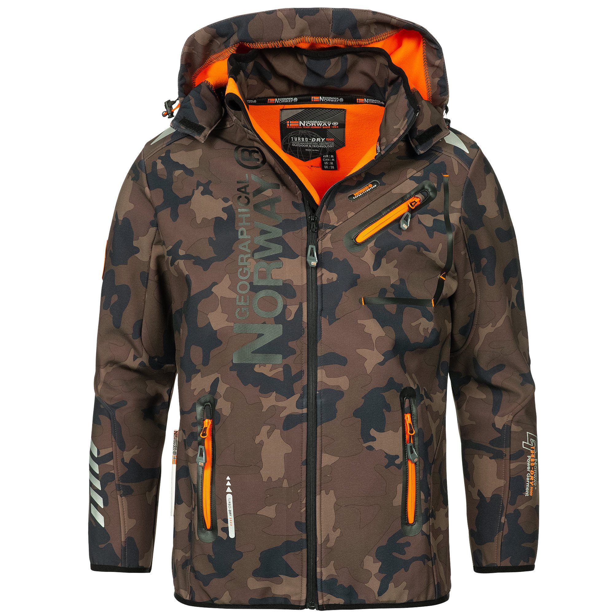 Geographical Norway Softshelljacke Herren Damen Übergangsjacke Wind Wasser Abweisend Jacke Frühling Elastisches Material, Bewegungsfreundlich, Leichtes Material