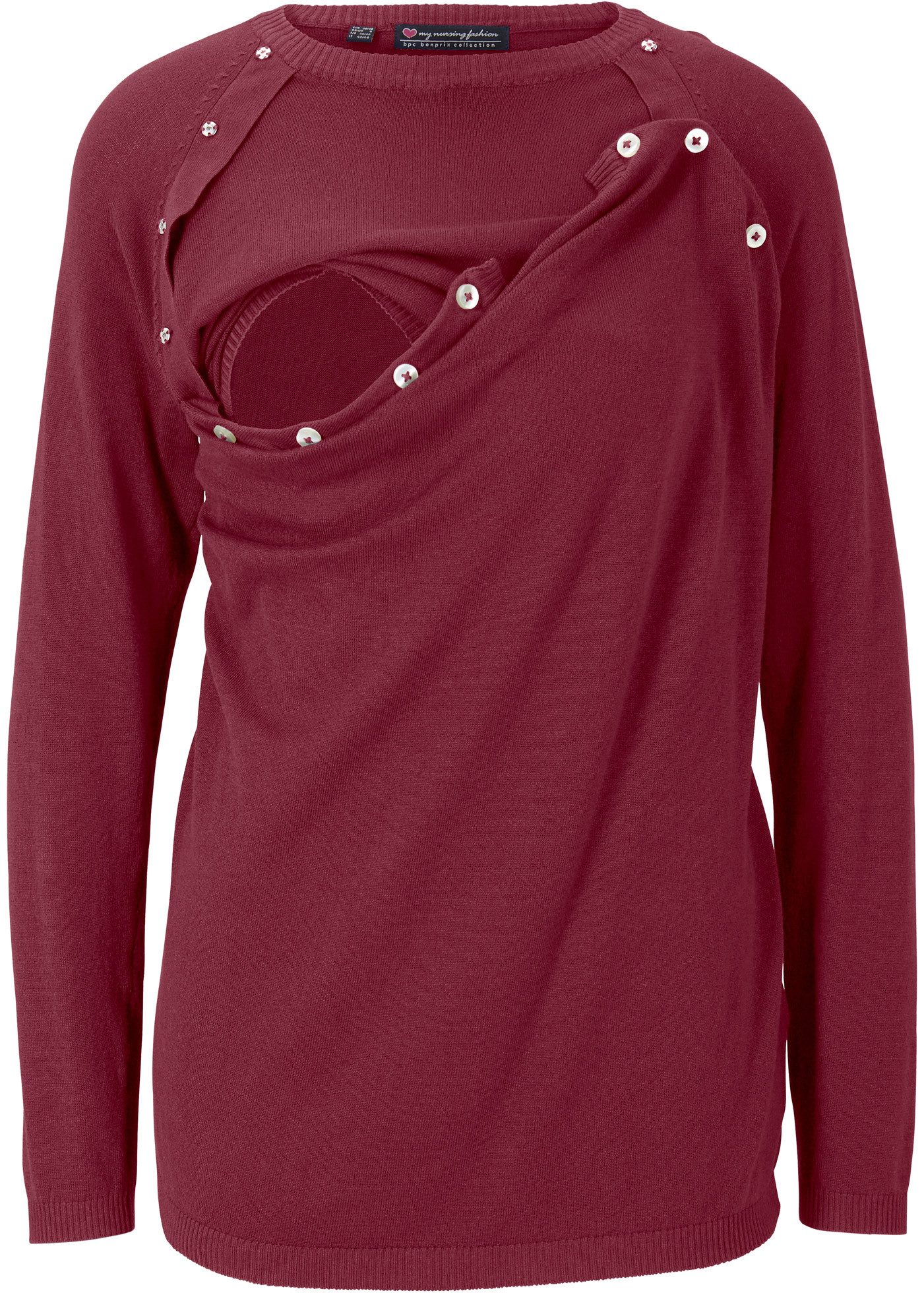 bonprix 2-in-1 Nursing Sweater: Maternity and Nursing Sweater in Fine Knit