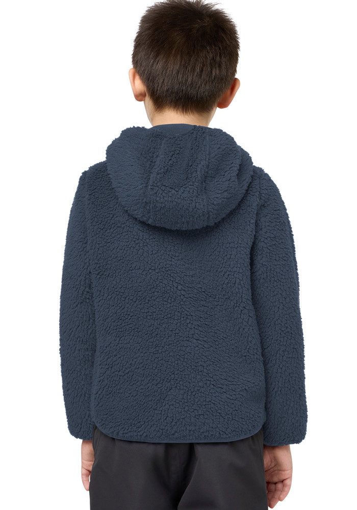 Jack Wolfskin Fleecejacke ICE CURL HOOD JACKET K mit Kapuze, aus Polyester-Fleece, in normaler Schnittform