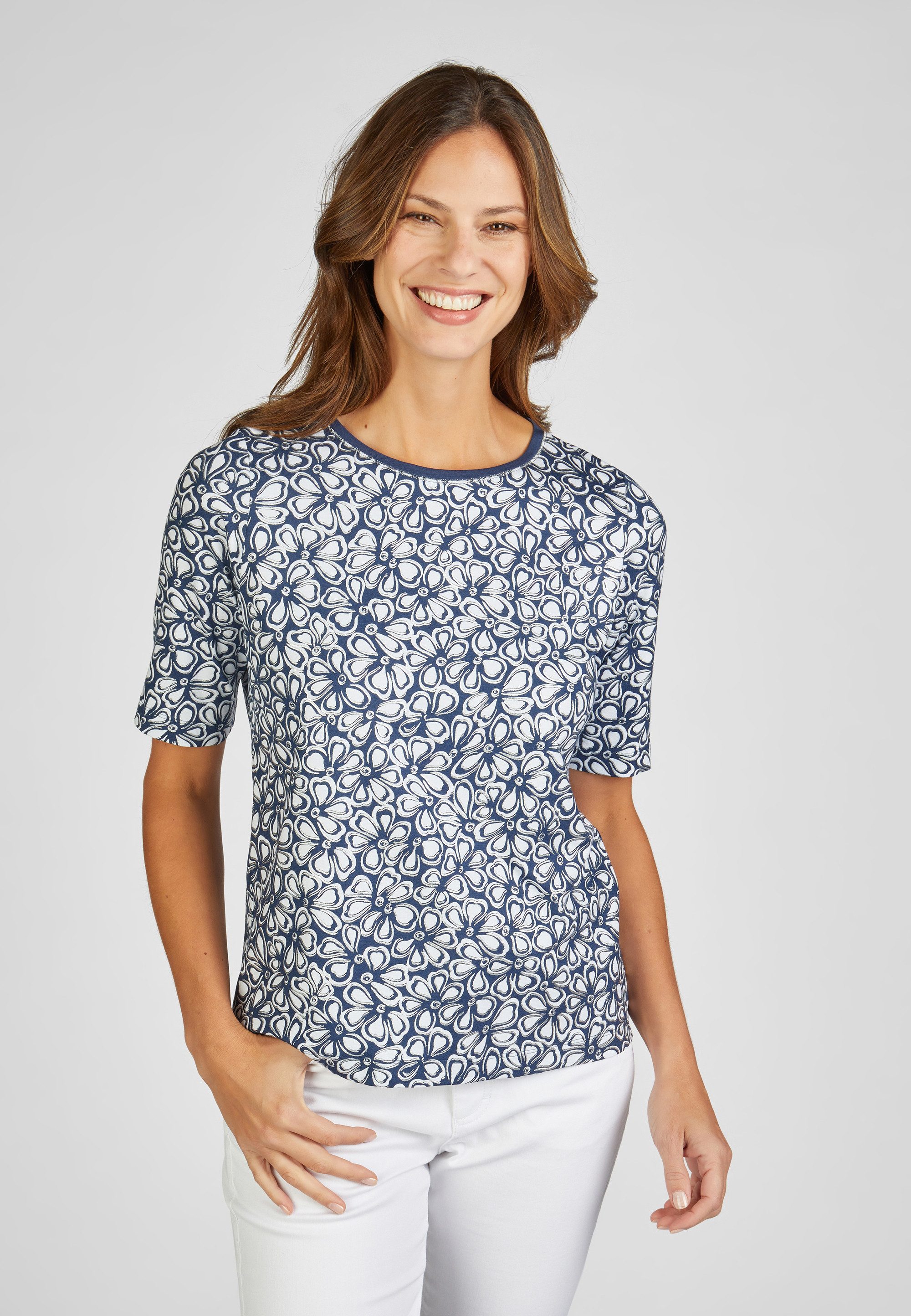 Rabe T-Shirt mit floralem Design