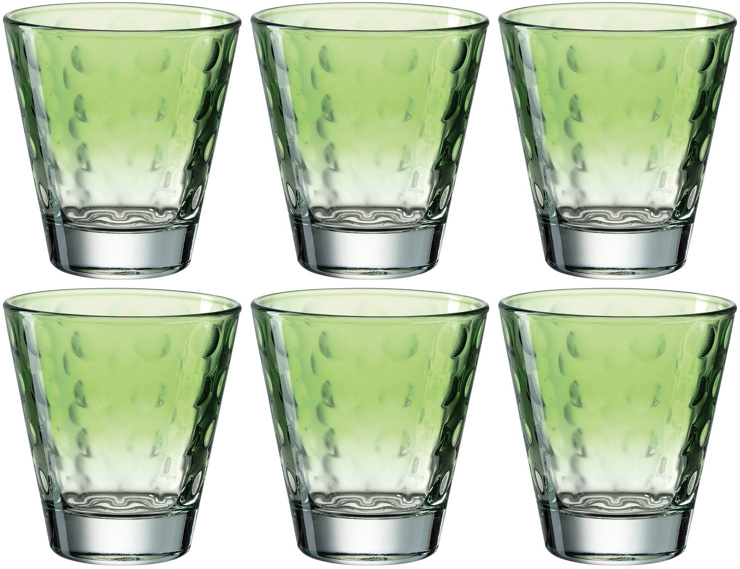 LEONARDO Gläser-Set OPTIC, 6-tlg., Glas, 215 ml, 6-teilig