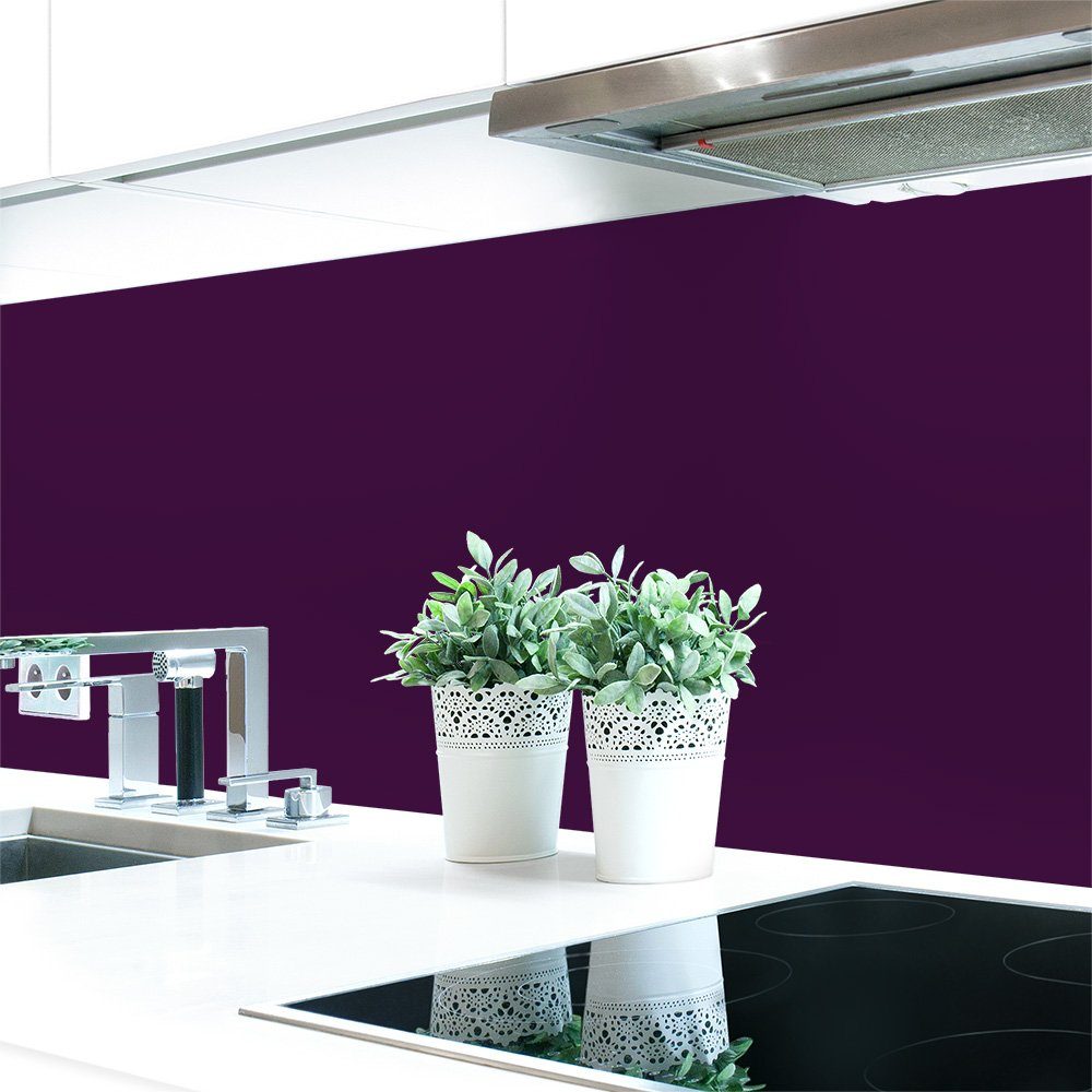 RAL Unifarben selbstklebend DRUCK-EXPERT mm 4007 Premium Küchenrückwand 0,4 Küchenrückwand Hart-PVC Violetttöne ~ Purpurviolett
