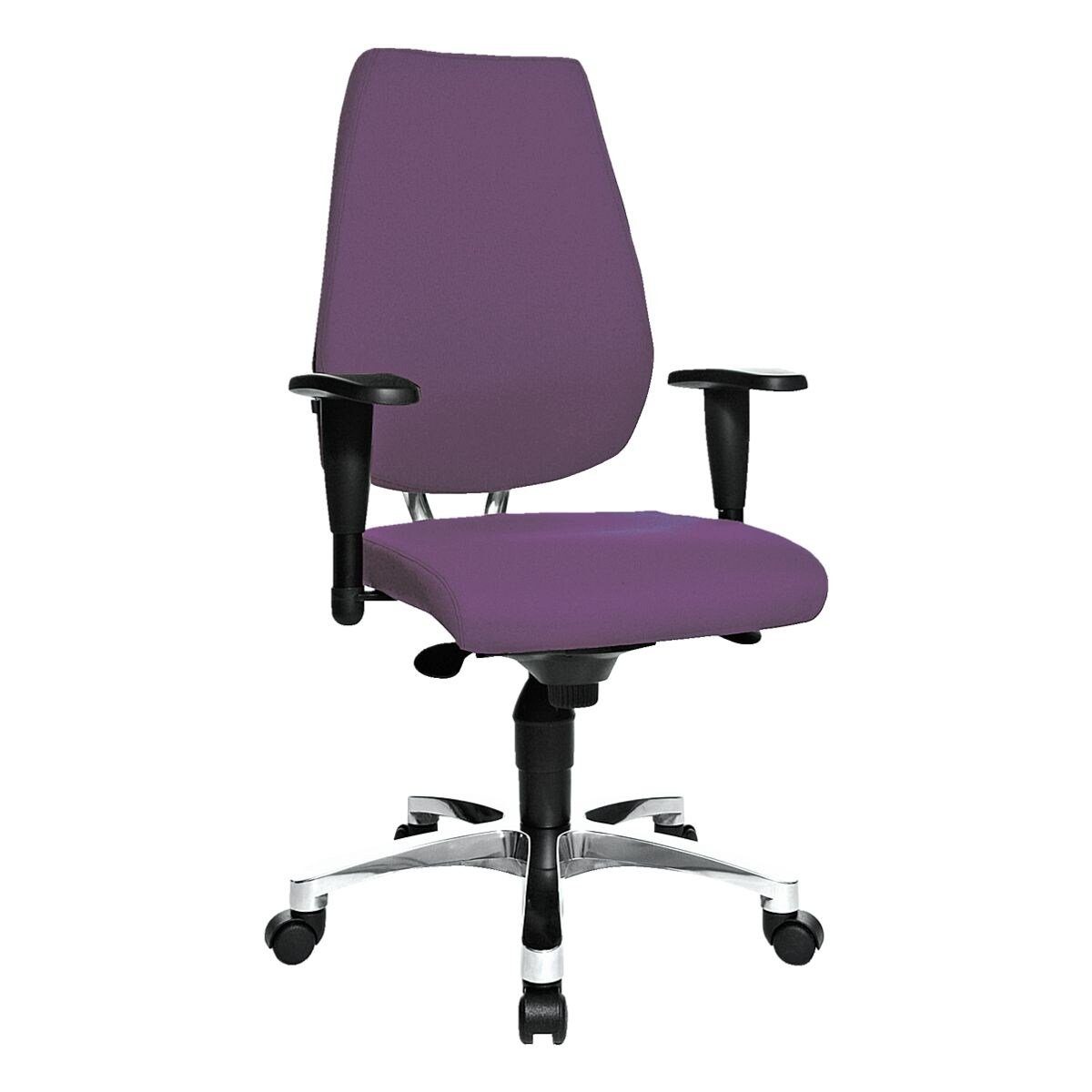 TOPSTAR Schreibtischstuhl Sitness 30, mit Flachsitz und Armlehnen, Body-Balance-Tec lila