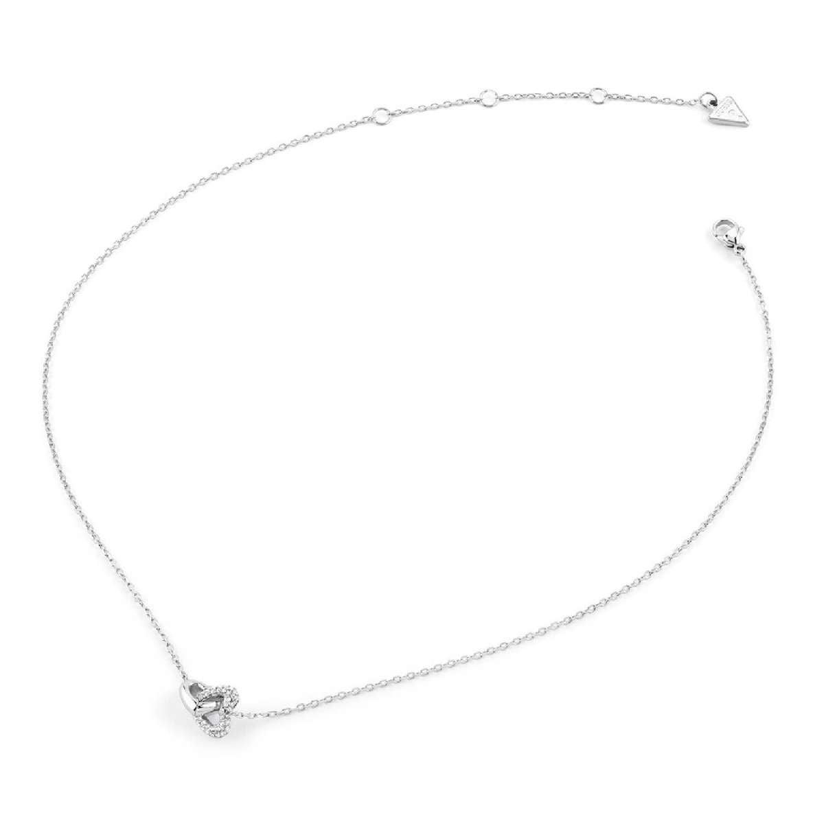 Guess Herzkette JUBN06013JWRHT/U, für Damen Herzen Silberfarben
