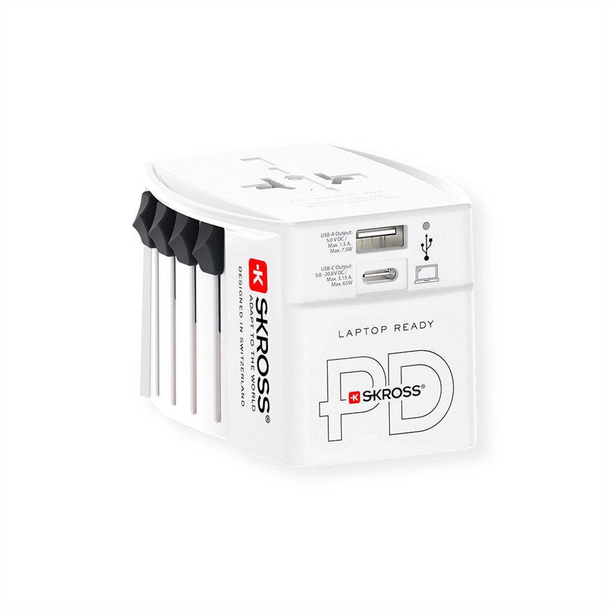 MUV USB A/C 65PD Reiseadapter mit USB-C Kabel Stromadapter