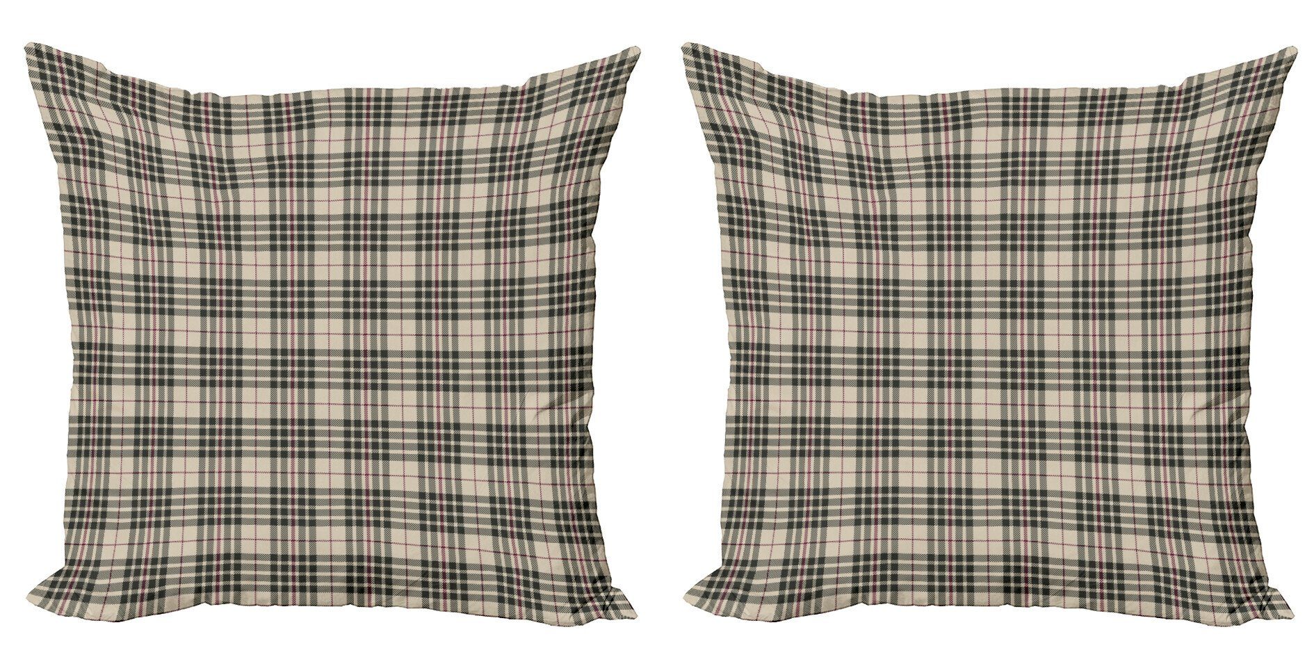 Abakuhaus Наволочки Modern Accent Doppelseitiger Digitaldruck, (2 Stück), Kariert Tartan britische Heraldik