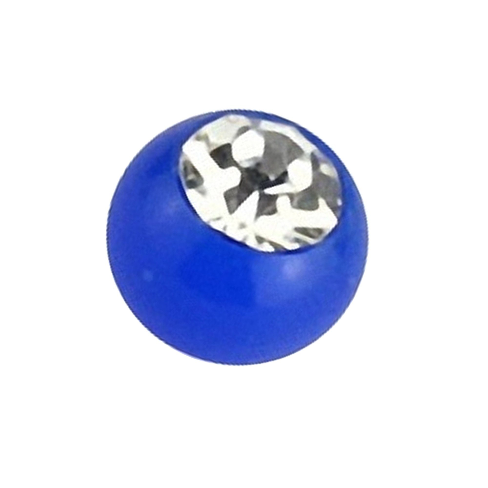 Taffstyle Piercing-Set Piercing Innengewinde UV Kristall in verschiedenen, Ersatz Schraubkugel Kugel Verschluss Verschlusskugel Ersatzteile Blau