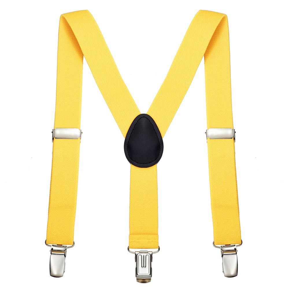 DonDon Hosenträger für Jungen (2er Set, 2-St) 2er Set, schmaler Hosenträger Y-Form, farblich passende Fliege