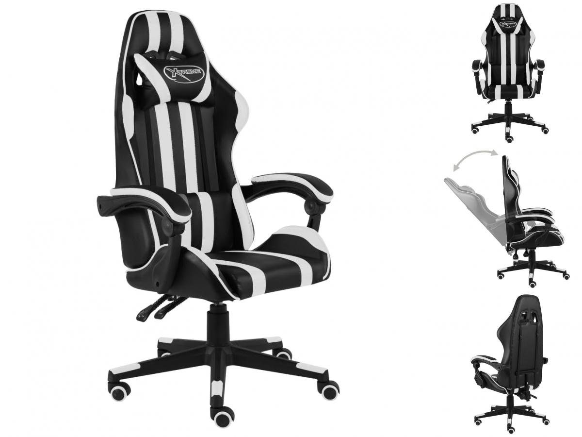 und Weiß Schwarz Bürostuhl Kunstleder vidaXL Gaming-Stuhl
