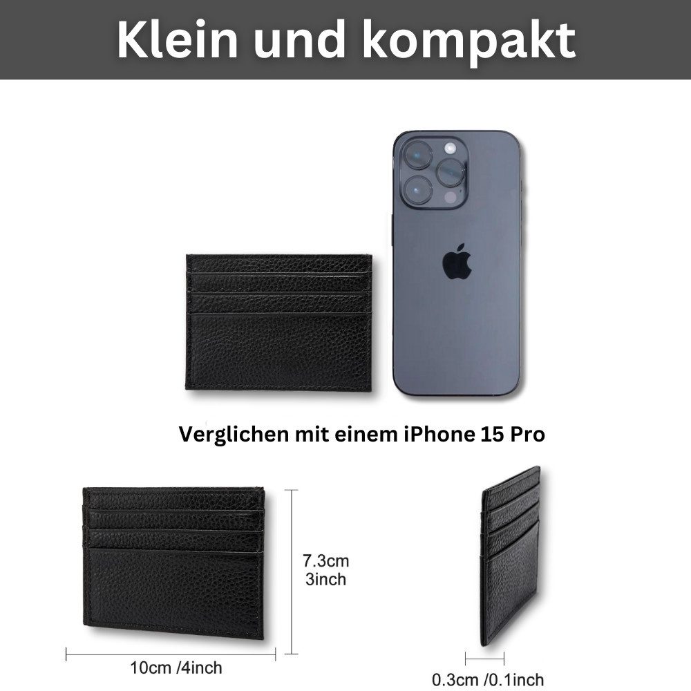 Fomax Kartenetui aus echtem Leder, eleganter Kartenhalter, mit übersichtlic günstig online kaufen