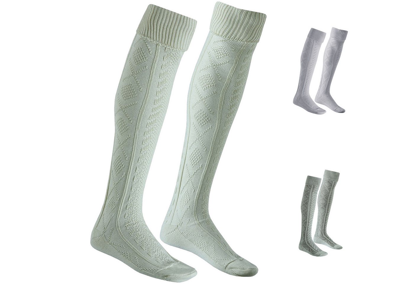 German Wear Trachtensocken GW260 EXTRA Lange Trachtensocken Kniehoch Strümpfe Socken 75cm