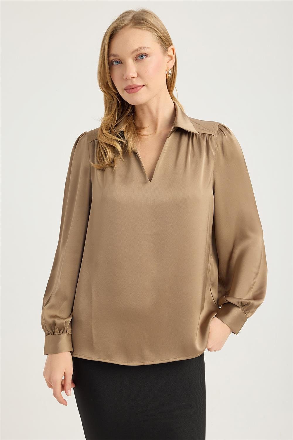 HomeStore Blusentop Bluse mit Kragen