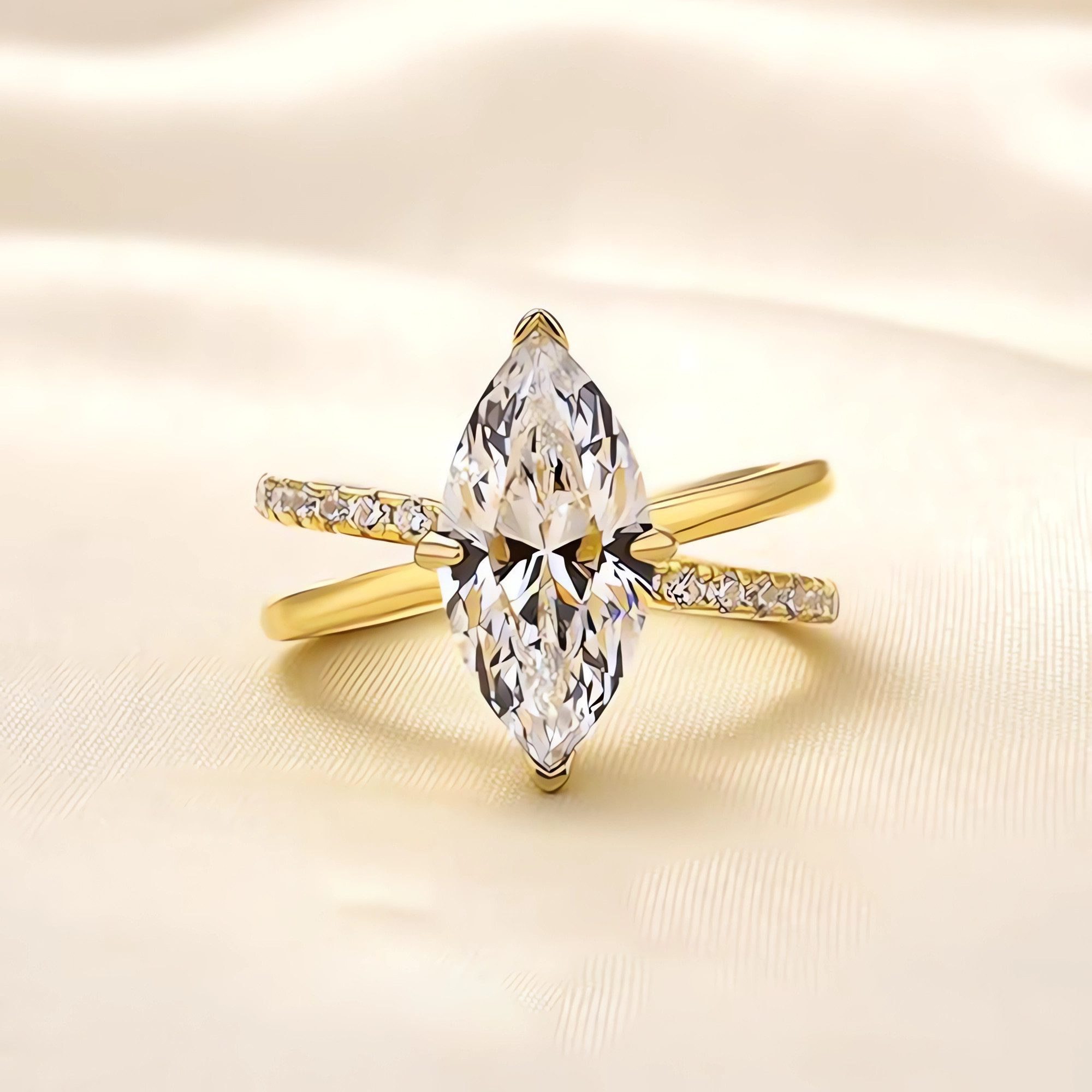 Jumpeak Diamantring Diamant Ring Damen, Labordiamant 3 Karat, Eheringe, Ver günstig online kaufen