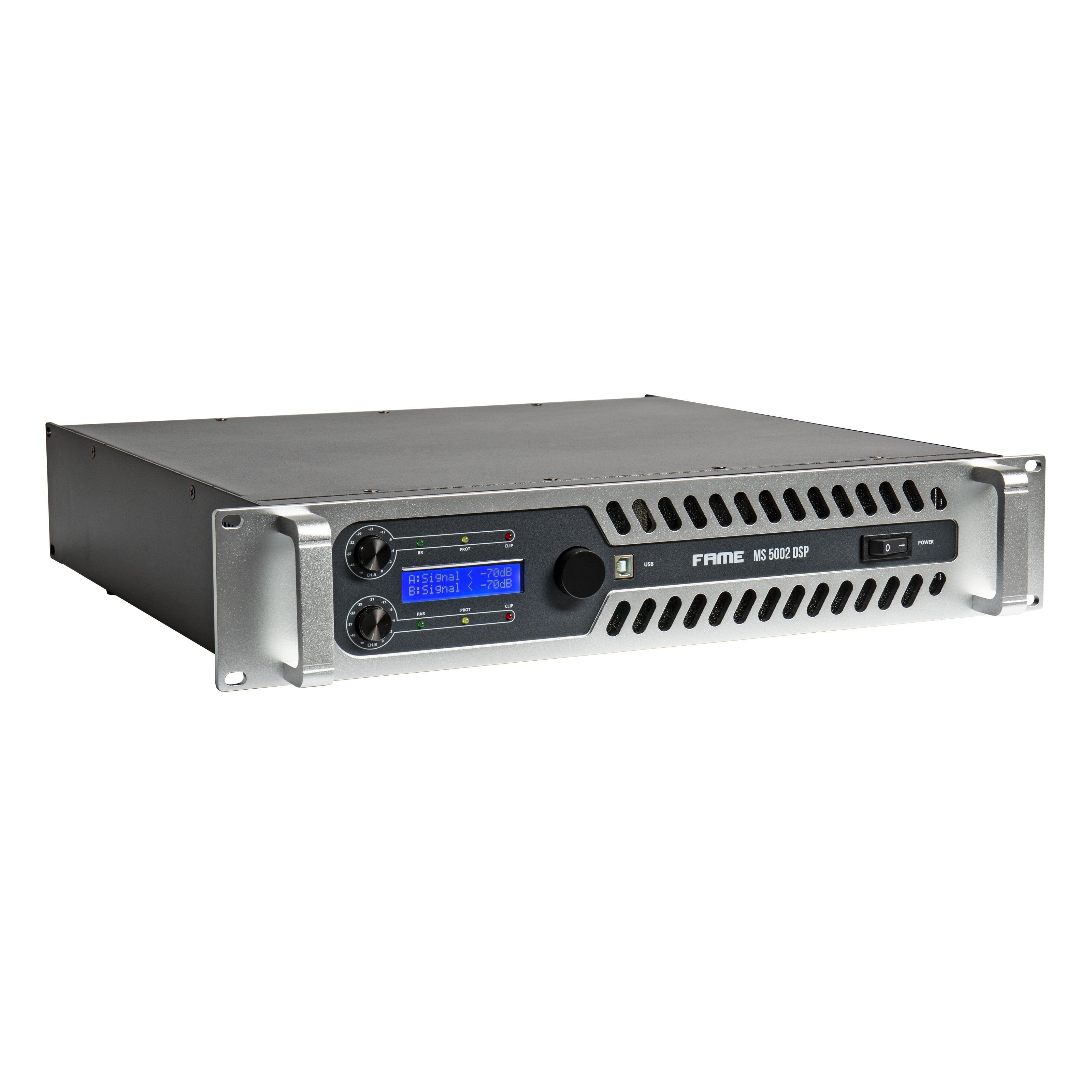 FAME Endverstärker (Audio MS 5002 DSP, 2-Kanal Endstufe, DSP Endstufe)