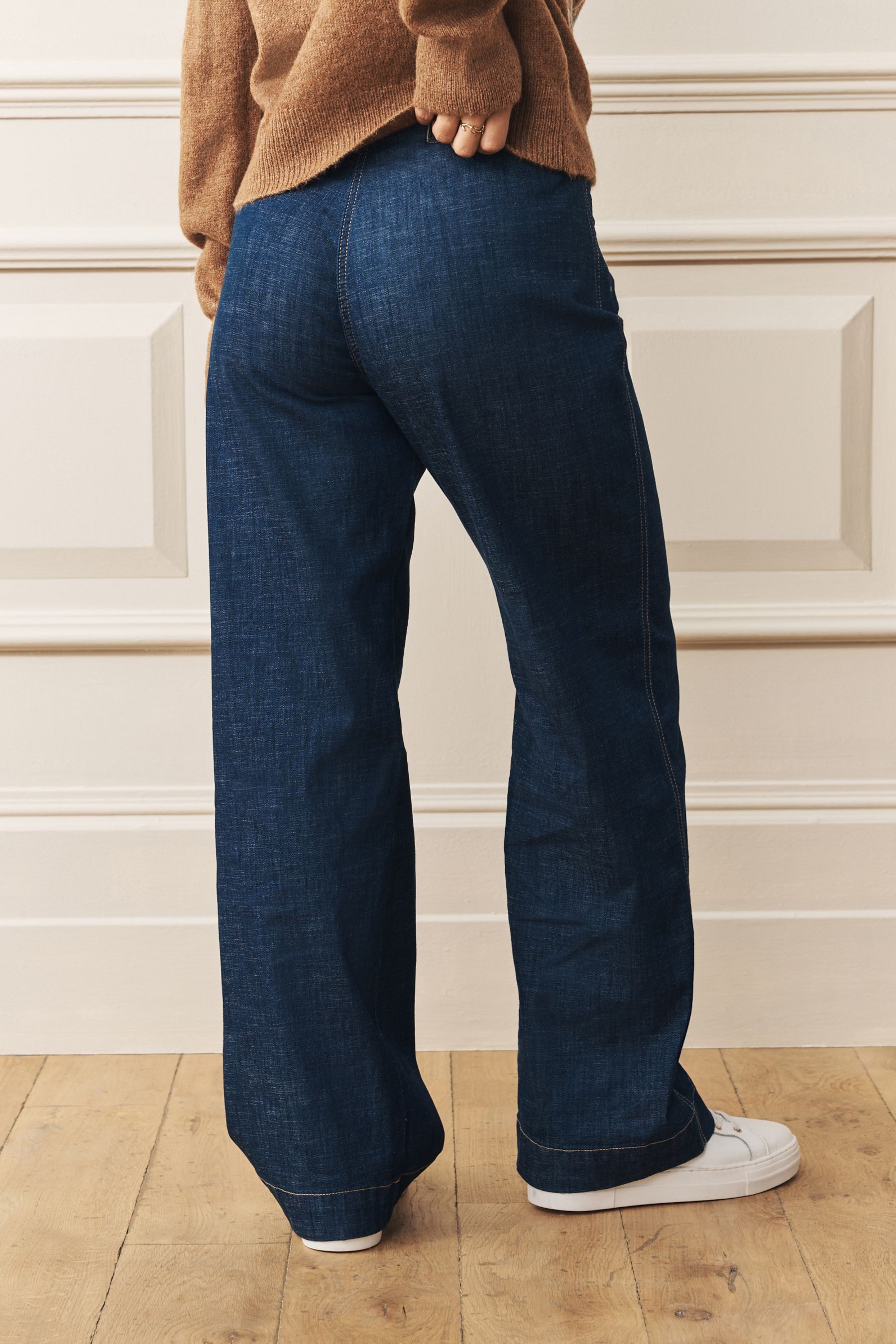 LAURA ASHLEY Weite Jeans Laura Ashley Jeans mit weitem Bein (1-tlg) günstig online kaufen