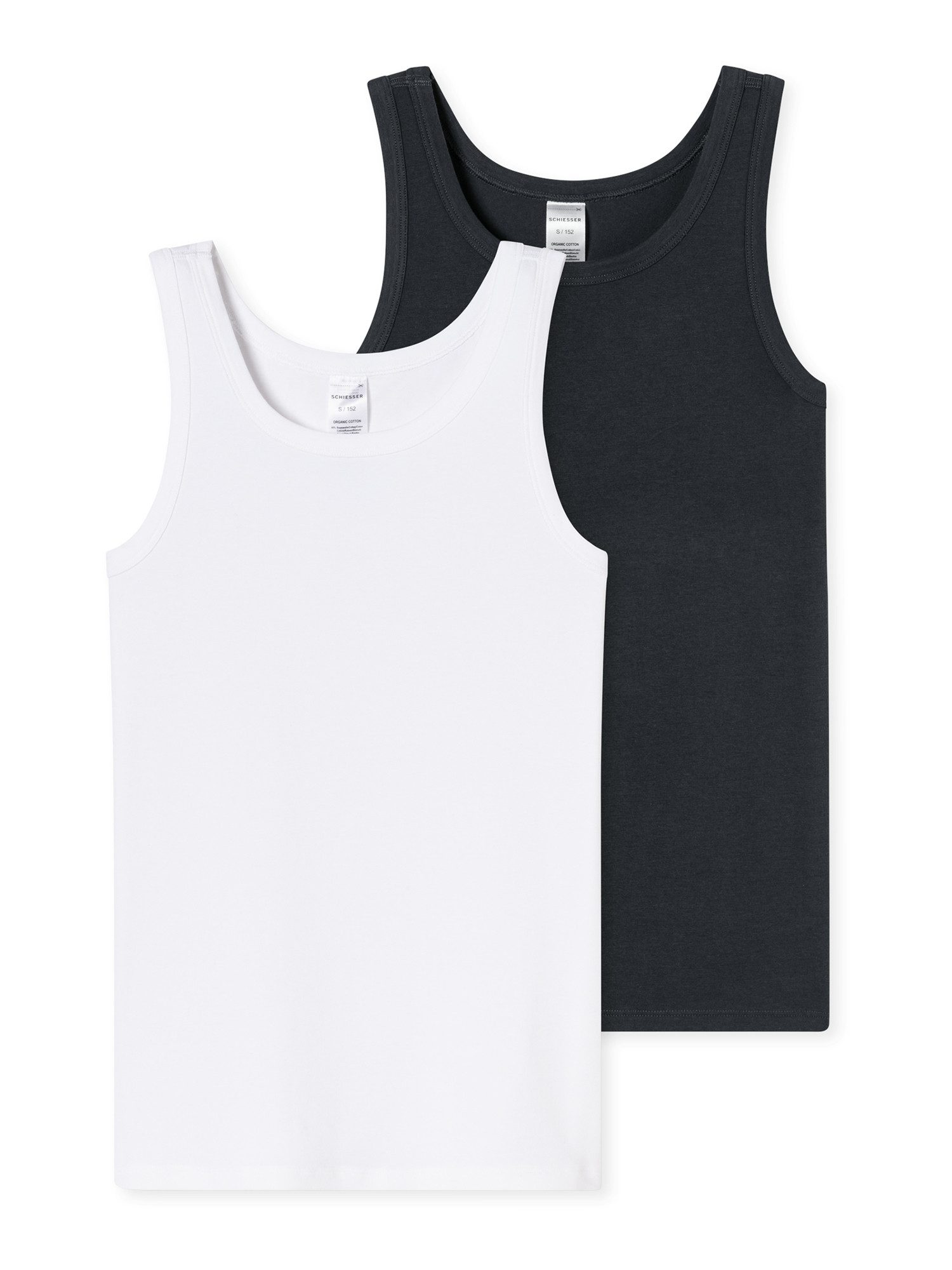 Schiesser Unterhemd 955 (2-St) unterhemd unterzieh-shirt ärmellos