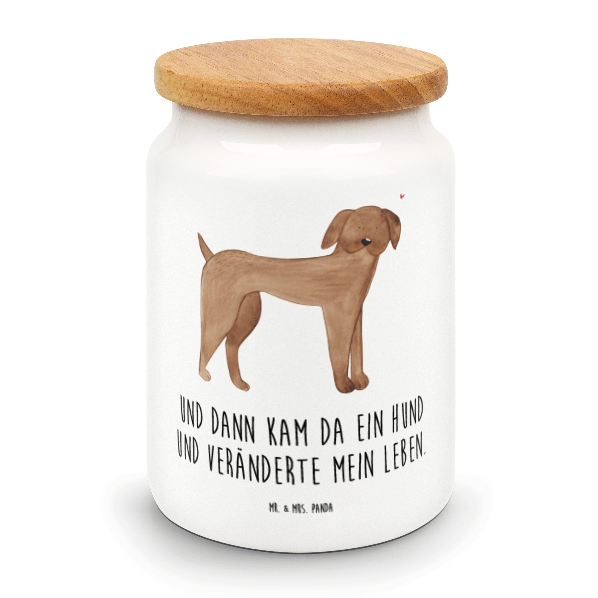 Keramikdose, Hundemama, Mrs. - Mr. - Vorratsdose (1-tlg) Tierliebhaber, & Weiß Dogge Keramik, Hund Geschenk, Panda