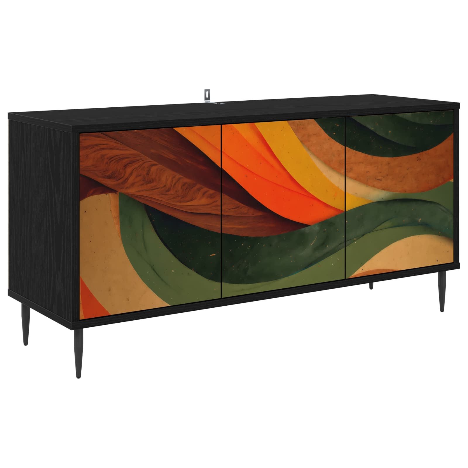 vidaXL TV-Schrank TV-Schrank BONN 102 x 33 x 51 cm Schwarz Eichen-Optik (1-St)