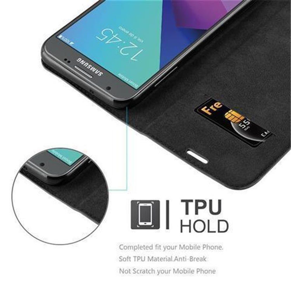 Cadorabo Handyhülle für Samsung Galaxy J5 2017 US Version Hülle Samsung Galaxy J5 2017 US Version, Hülle Schutzhülle mit Standfunktion, Magnetverschluss und Kartenfach