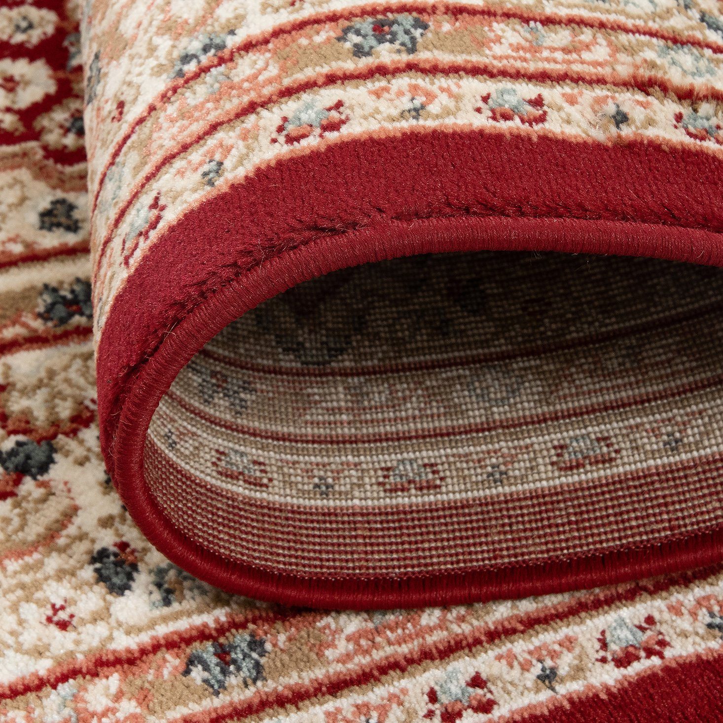 Pflegeleicht, Teppich - Mazovia, 60 für Orient Traditioneller Geeignet Fußbodenheizung, x cm, Orientteppich 100 Wohnzimmerteppich Oriente Teppich Rot,