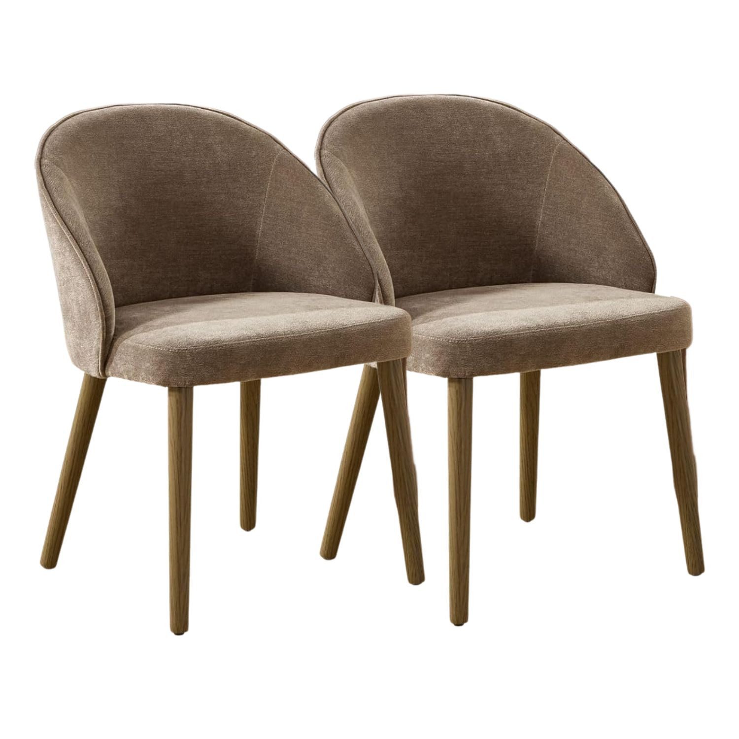 WAHSON OFFICE CHAIRS Esszimmerstuhl 2er Set moderne Esszimmerstühle aus Chenille, Massivholzbeine (2 St)