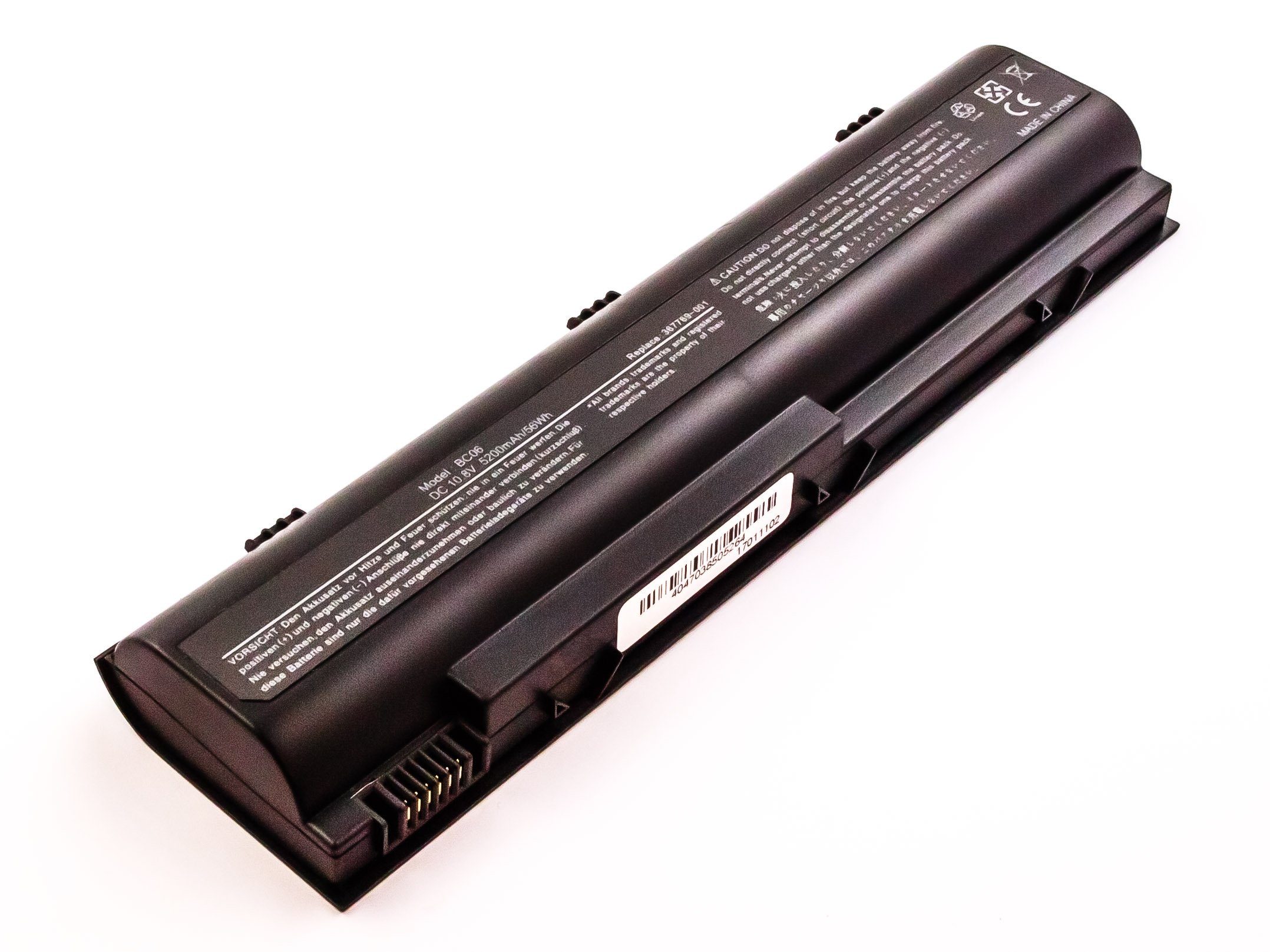 MobiloTec Akku kompatibel mit HP Presario 396601-001 Akku Akku 4400 mAh (1 St)