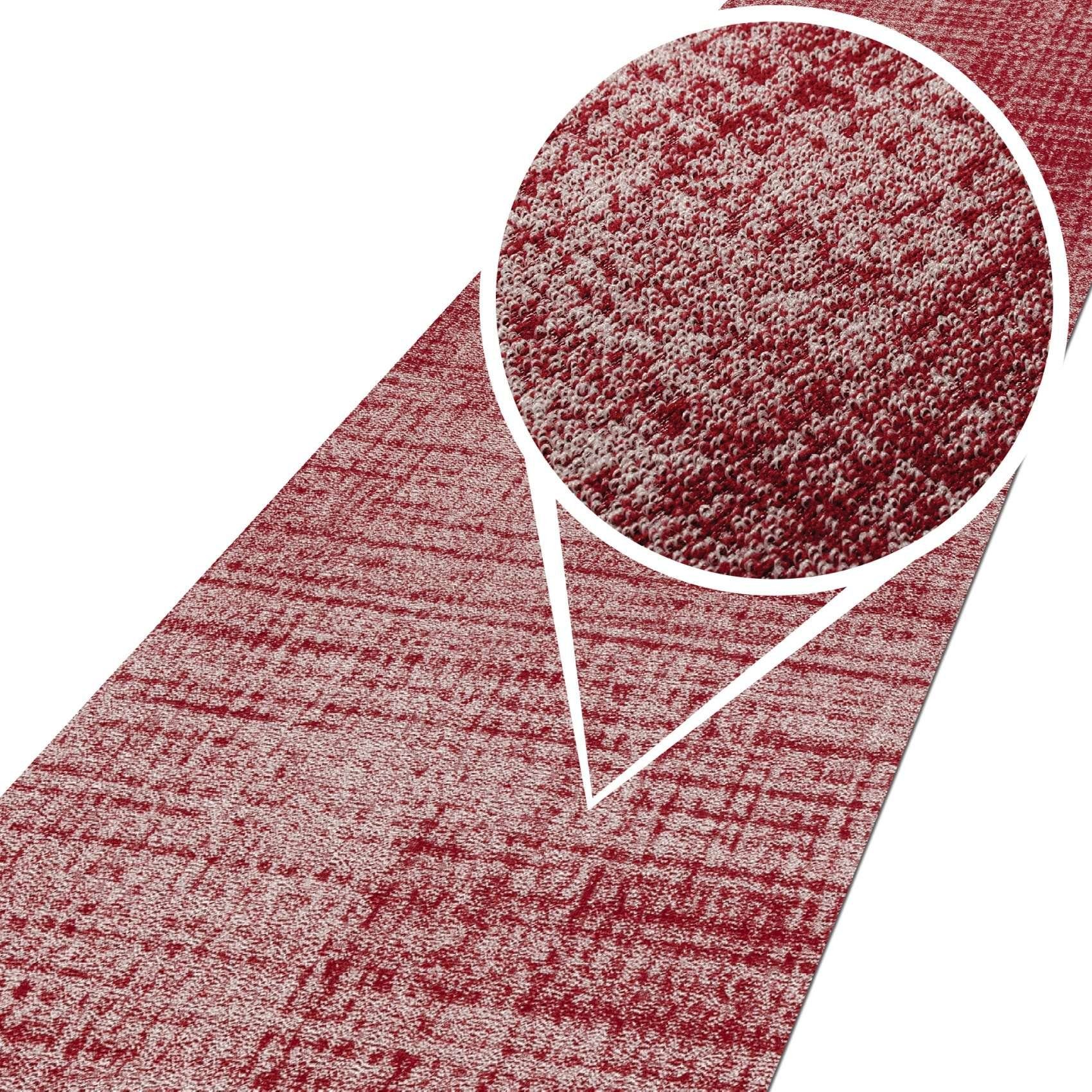 Küchenläufer Teppichläufer Rechteckig, Rot Küchenläufer Textil 3 Textil Premium Läufer Modern Robust, ANRO, Höhe: ANTON mm