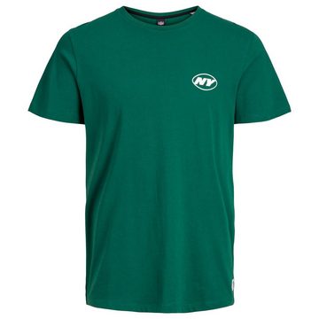 Jack & Jones Rundhalsshirt Große Größen T-Shirt grün Jack&Jones Rückenprint New York Jets