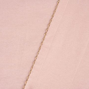 SCHÖNER LEBEN. Tischdecke Tischdecke Runa mit Borte rosa goldfarbig 150x200cm