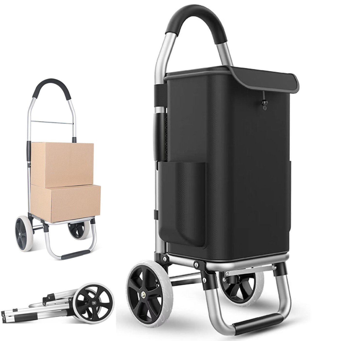 ibettertec Einkaufstrolley Einkaufstrolley, 3in1 Trolley Einkaufswagen, Tra günstig online kaufen
